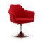 Manhattan Comfort Kinsey Adjustable Height Swivel Accent Chair in Red and Polished Chrome AC039-RD - alternate 1